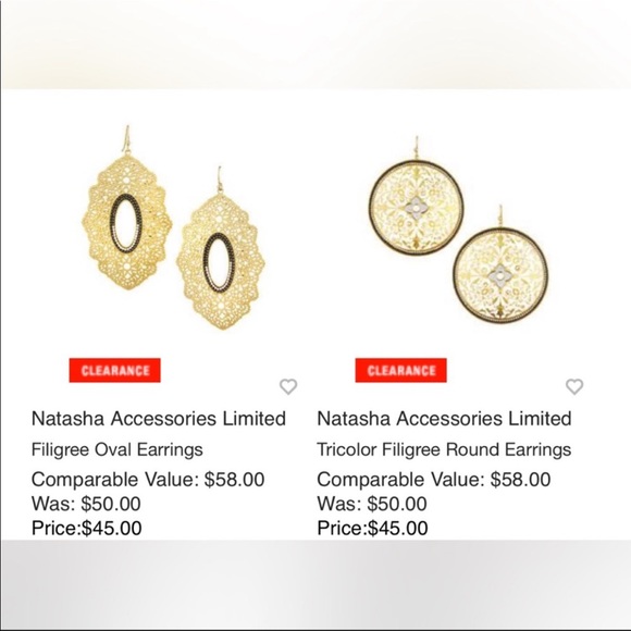 🏷 🆕 Natasha Gold Filigree Large Hoop Earrings - Picture 5 of 6